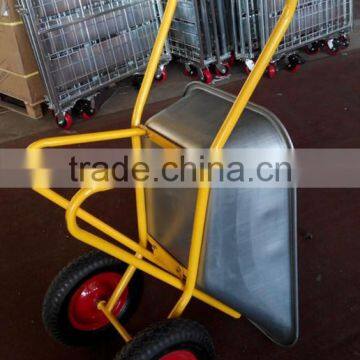 China Wholesale Construction Wheelbarrow Two Wheels Wheelbarrow photo-3