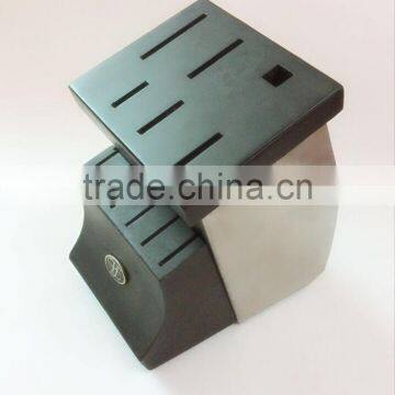 12 Slots Wooden Black Coated Wooden Knife Block,holder,stander