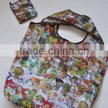 Whole Sale Foldable Folding Shopping Shoulder Bags Fashion Printed Tote Bags Promotional Carto Bags photo-2