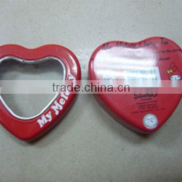 Small Heart Tin with Heart shape Window