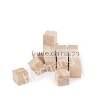 Wooden cubes DIY - crafts natural material - raw blocks in beech wood