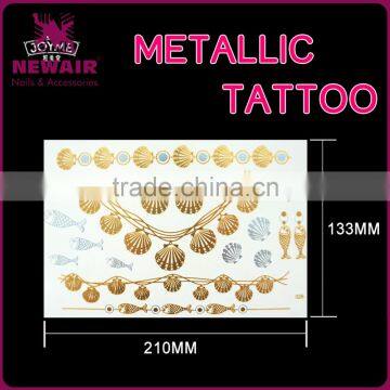 Newair Gold Tattoo Flash Tatto Metallic Tattoo Temporary photo-2