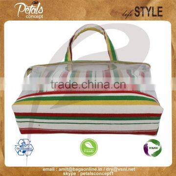 Printed See Through PVC/12 oz Canvas Bag With Pouch photo-5