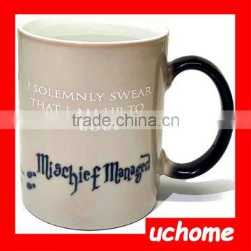 UCHOME Black Sublimation Harry Potter Hot Water Magic Color Changing Mug photo-5