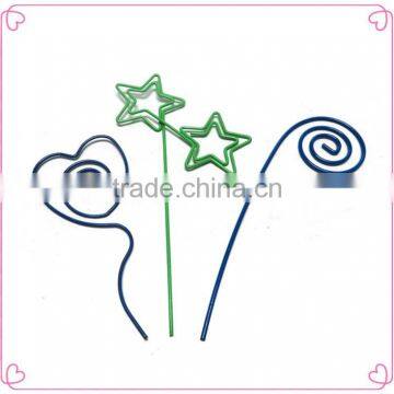 Heart design metal file clips metal wire craft memo clips