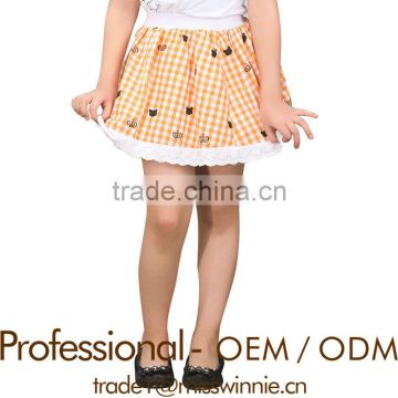 girl's lovely corrugated margin summer dress