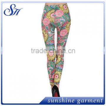 Latest Designs 92% Polyester 8% Spandex Clothing Bulk Wholesale Leggings 2017 photo-5
