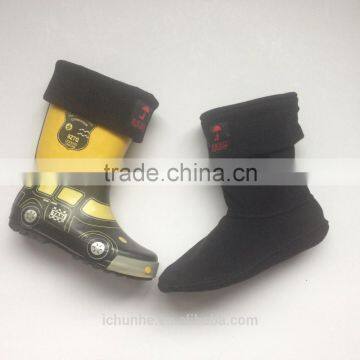 High Quality Winter Fleece Rain Boot Socks With Knit Cuff photo-5