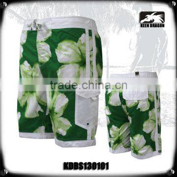 Men's Short 100% polyester custom printed board shorts floral shorts