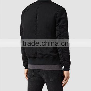 MGOO Custom Designs Embroidery Bomber Jackets Long Sleeves Zip Up Fly Mens Bomber Jackets Zip Up photo-5