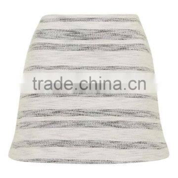 Latest Design Fashion Petite Stripe Boucle Skirt Woolen Mini Skirts Custom Made Fashion Skirt photo-3