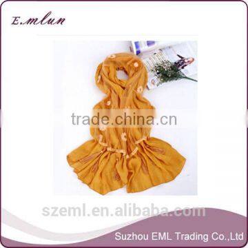 Wholesale cheap ladies fashion tassels cotton scarf