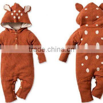 Wholesale New Cute Infant Baby Toddler Humpsuit Hooded Romper photo-3
