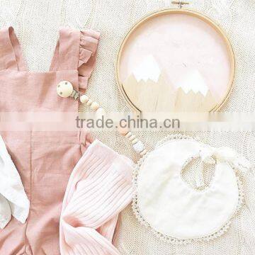 Breathable Style Girl Soft Pink Clothes Cotton Newborn Baby Romper photo-3