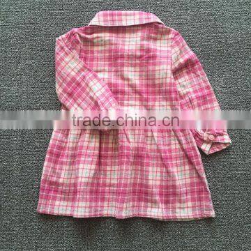 Wholesale Latest Fancy Tops Children Girls Pink Fannel Shirt photo-3