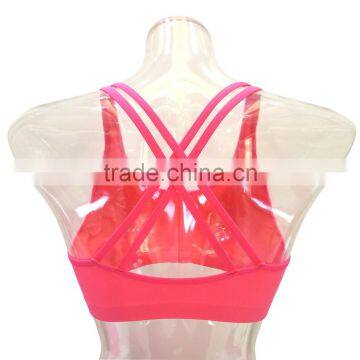 Hot Sale Sports Underwear Strappy Bra Ladies Lingerie Sexy Seamless Fitness Bra