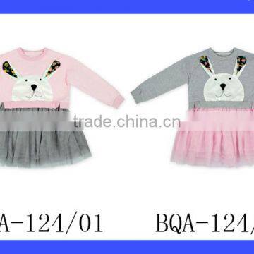 Fashion Teenage Girls Cute Rabbit Long Sleeve Winter Beautiful Puffy Tutu Dress photo-6