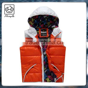 Women sleeveless hoodie padded winter vest