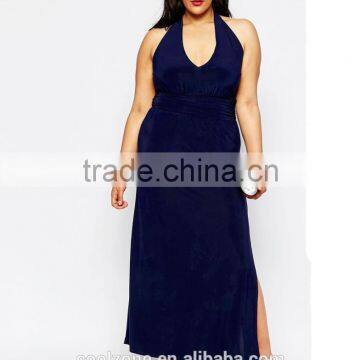 Sexy Halter Neck Bodycon Fit Plus Size Evening Dress for Fat Women photo-2