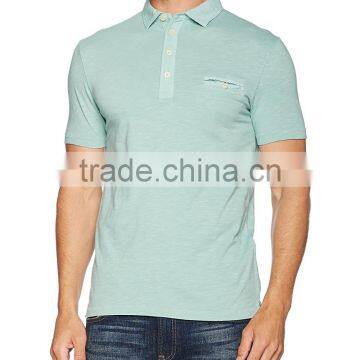 Men's Viscose/spandex 4-button Placket USA Casual Polo Shirt With Pocket photo-3