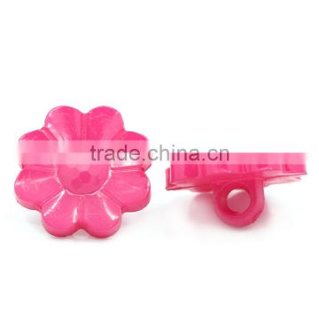 Cheap Wholesale Daisy Flower Fuchsia Acrylic Sewing Shank Buttons