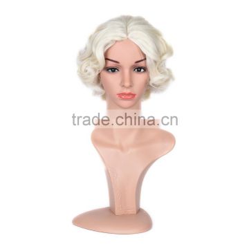 large stocks! white short hair wig, short white cosplay wig, fashion spiky hair wigs