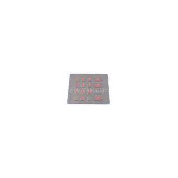 16 Flat Keys Vending Machine Keypad Panel Mount , Backlight Keypad
