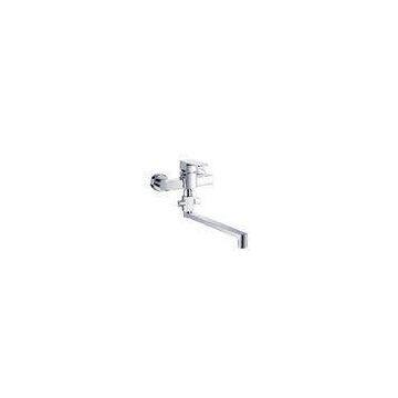 One Lever Rectangle Wall Mounted Bath Taps / Two Hole Bath shower Faucet