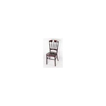 Mahogany Wooden Napoleon Chair , Fashion Black Wood Banquet Chairs