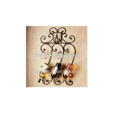 Elegant Antique Metal Wall Mounted Wine Rack MH-MR-15005