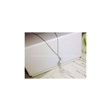 NEW ARRIVAL Neffly elaclusive CHA classic pearl necklace superior drafmanship Sterling 925 Silver white gold free shipping for woman