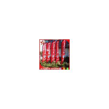 Indoor / Outside Advertising Banner Flags With Elastic / 600D Oxford Fabric Pole Pocket