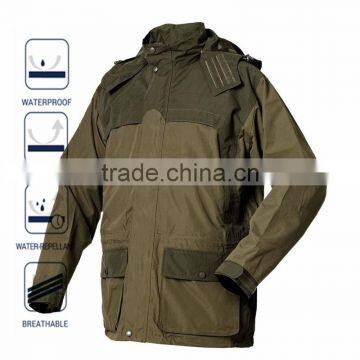 Green Waterproof Men Woodland Winter Jackets for outdoor sports