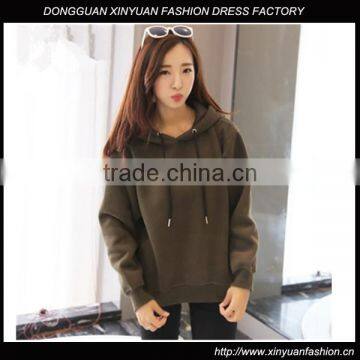 Latest Women Fashion Plain Fleece Pullover Hoodies Ladies Custom Thick Plain Hoodies