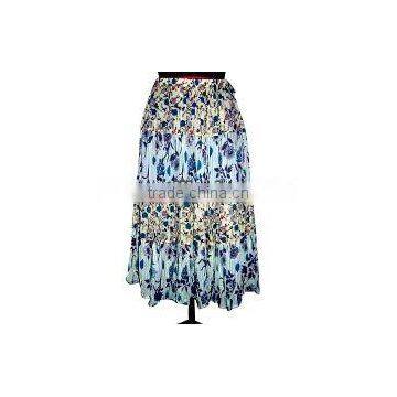 Latest Fashion skirt Double indian designs skirt with two designs panel long skirt hippie boho style skirts