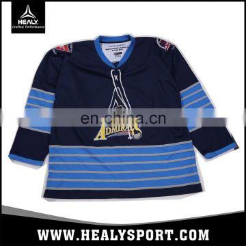 Top Brand Canada Popular Stripe Design ADMIRALS Game Hockey Jersey