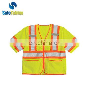 fluorescence safety material for reflective yellow vest ansi 107