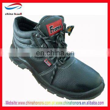 CE industrial work safety shoes/black leather steel toe safety shoes