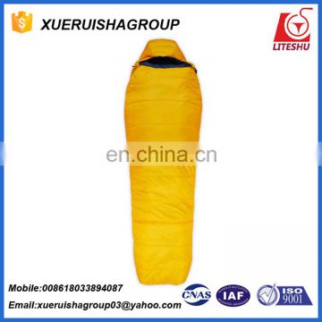 orange winter mummy sleeping bag