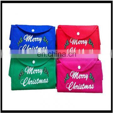 Wholesale nonwoven folding chritmas promotion purchasing bag