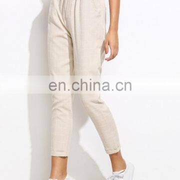 Wholesale Fashion Print Drawstring Mid Waist Loose Pants For Woman