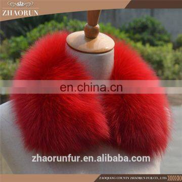100% Real Winter Multicolor Fox Fur Collar photo-6