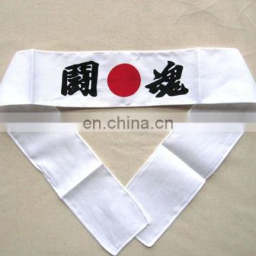 Japanese style head ribbon with characters printed Japanese traditional hair band hair tie headwear