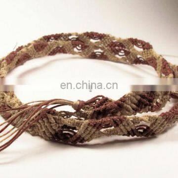 braided rope belt cotton rope belt handmade cotton thread belts