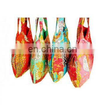 vintage tropical jhola bag in kantha