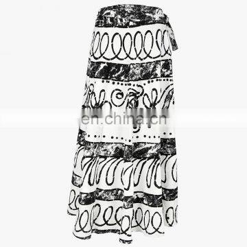 SYMBOL 100% COTTON WRAP SKIRT