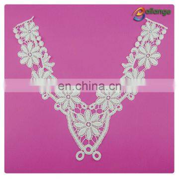 floral pattern lace neck trim embroidery collar