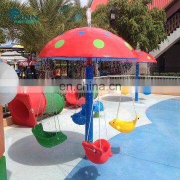 Kids Aqua Water Play Park Equipment Mushroom Waterfall For Pool