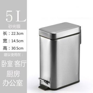 Fashion Blue Stainless Steel Kitchen Garbage Can Kitchen Dustbin Stainless Steel