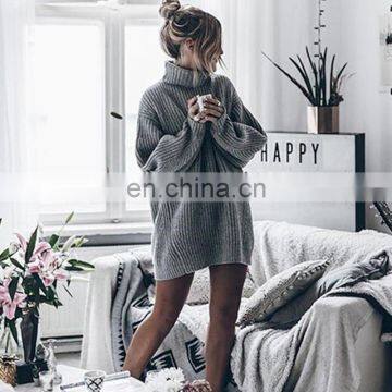 TWOTWINSTYLE Casual Knitting Long Sleeve Turtleneck Warm Thick Pullover Female Sweater photo-3